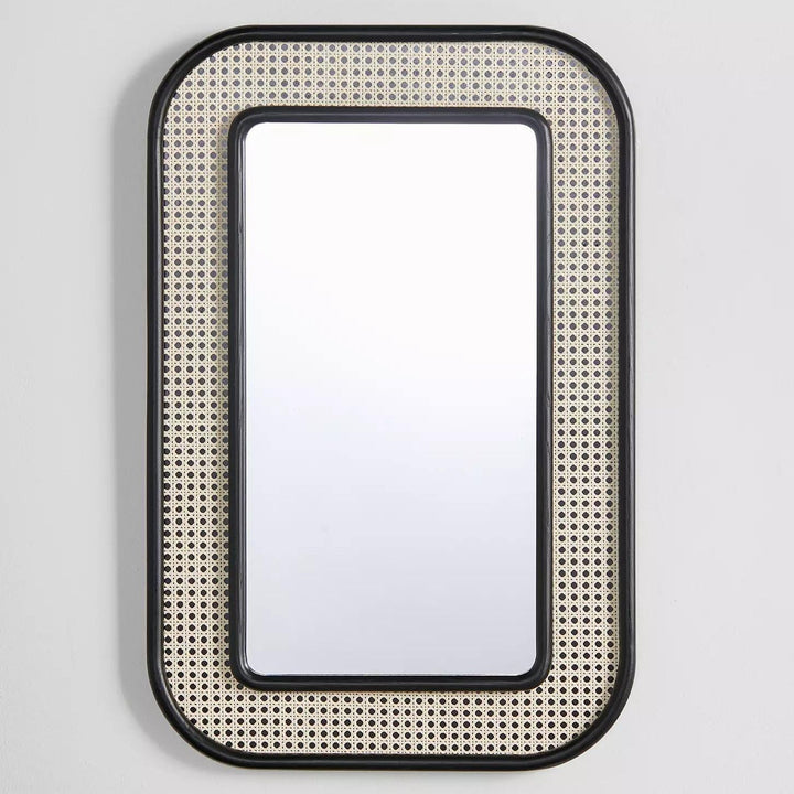 Luxury Handwoven Rattan Round Mirror