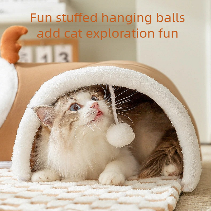 Premium Collapsible Cat Tunnel &amp; Pet Bed