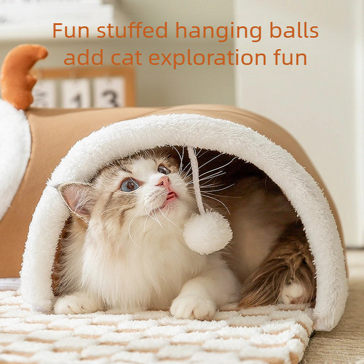 Premium Collapsible Cat Tunnel &amp; Pet Bed